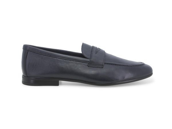 Melluso Mocassino Estivo Classico con Fascetta Tomaia Pelle Blu U55360-234845